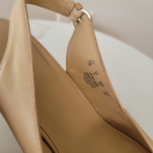 Naturalizer N5 Comfort Wedge Heels Champagne Glittery - Picture 5 of 5